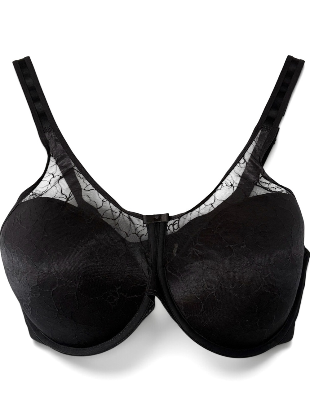 WonderBra 40DD Black Full Coverage Lace Underwire Bra